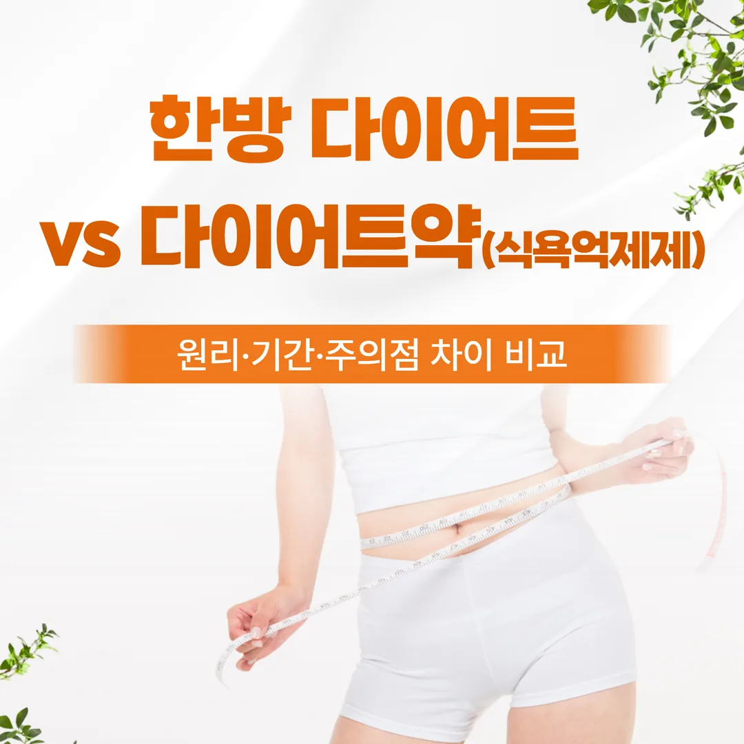 한방 다이어트 vs 다이어트약(식욕억제제), 원리·기간·주의점 차이 비교 | 은평구 365봄한의원