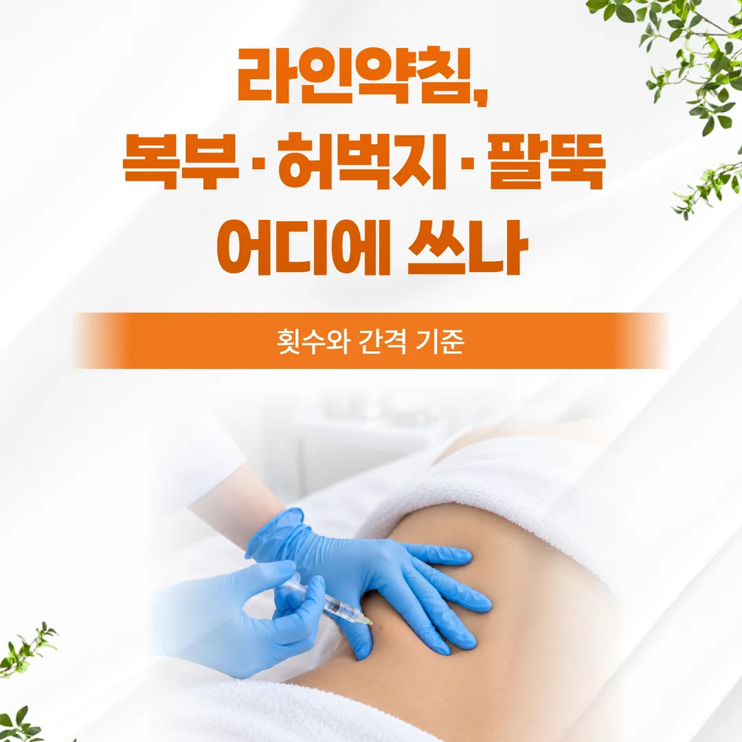 라인약침, 복부·허벅지·팔뚝 어디에 쓰나 — 횟수와 간격 기준