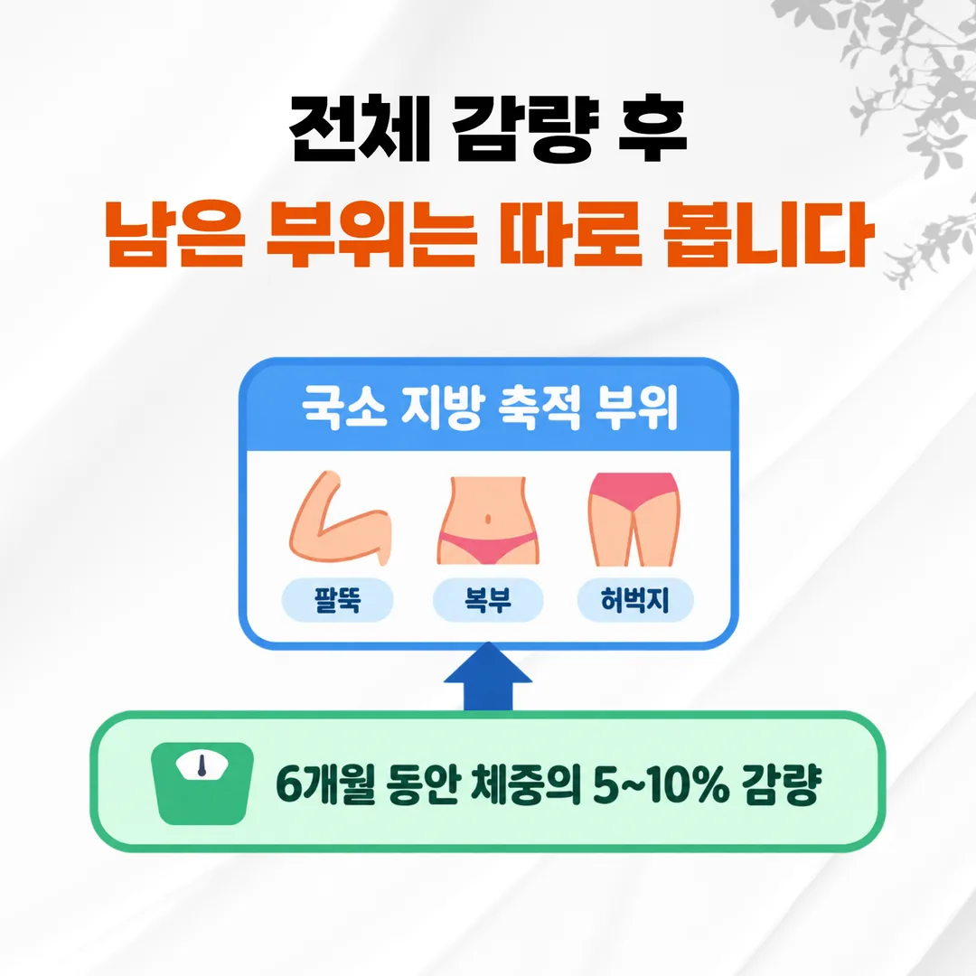 전체 감량 목표 위에 부위 관리를 얹는 2단 구조도